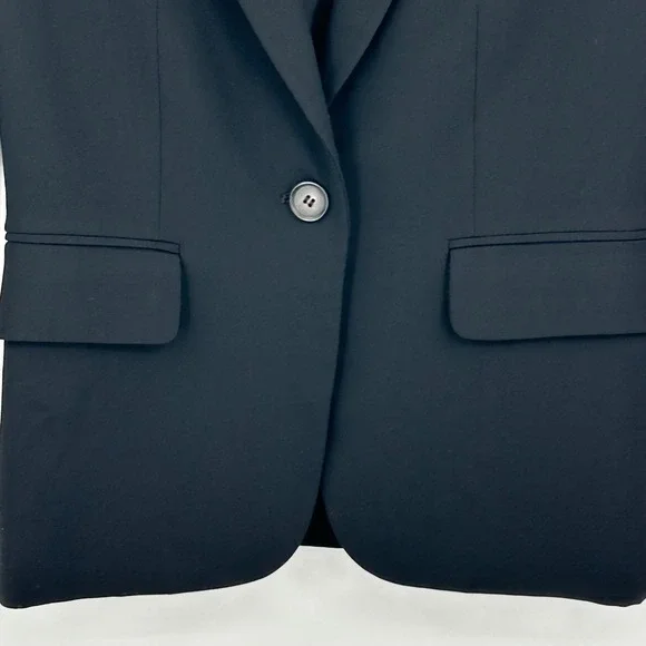 Veronica Beard Classic Dickey Jacket Wms Blazer Size 0 Black Virgin Wool Single - Picture 7 of 8